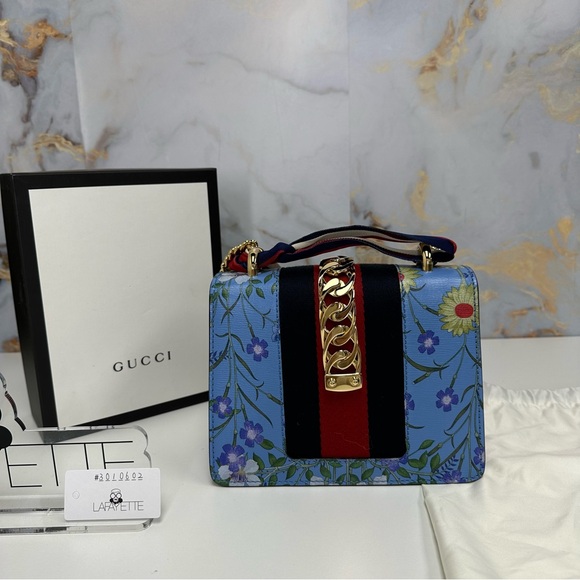 Gucci Mini Sylvie-Blue - Picture 4 of 7